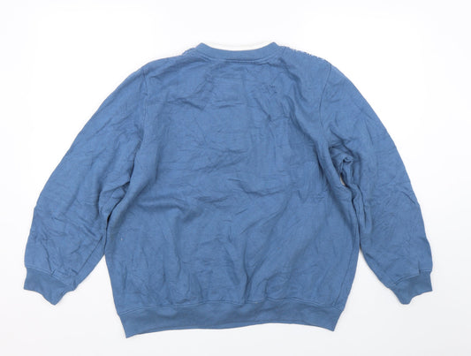 Blair Womens Blue Argyle/Diamond  Pullover Jumper Size L