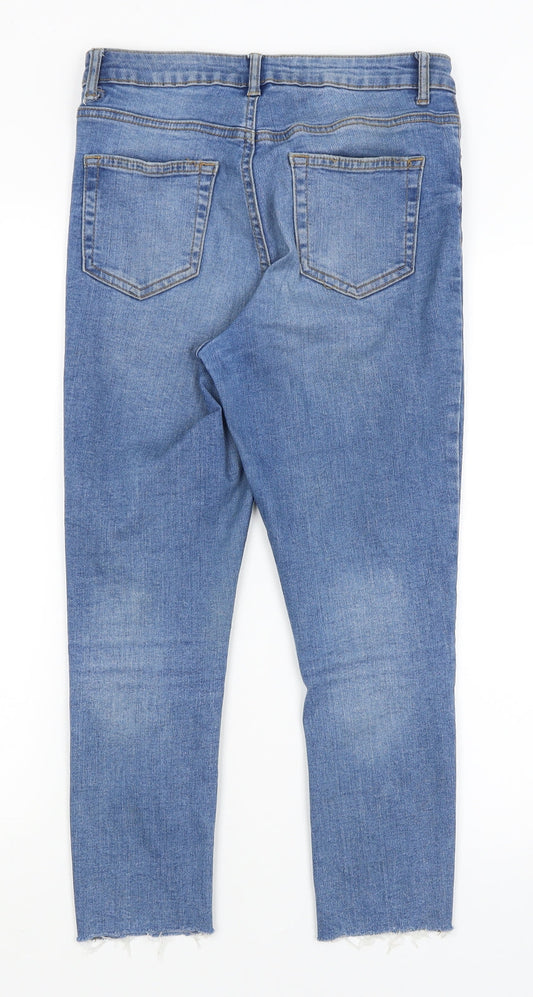 Denim Co Womens Blue   Capri Jeans Size 10 L23 in