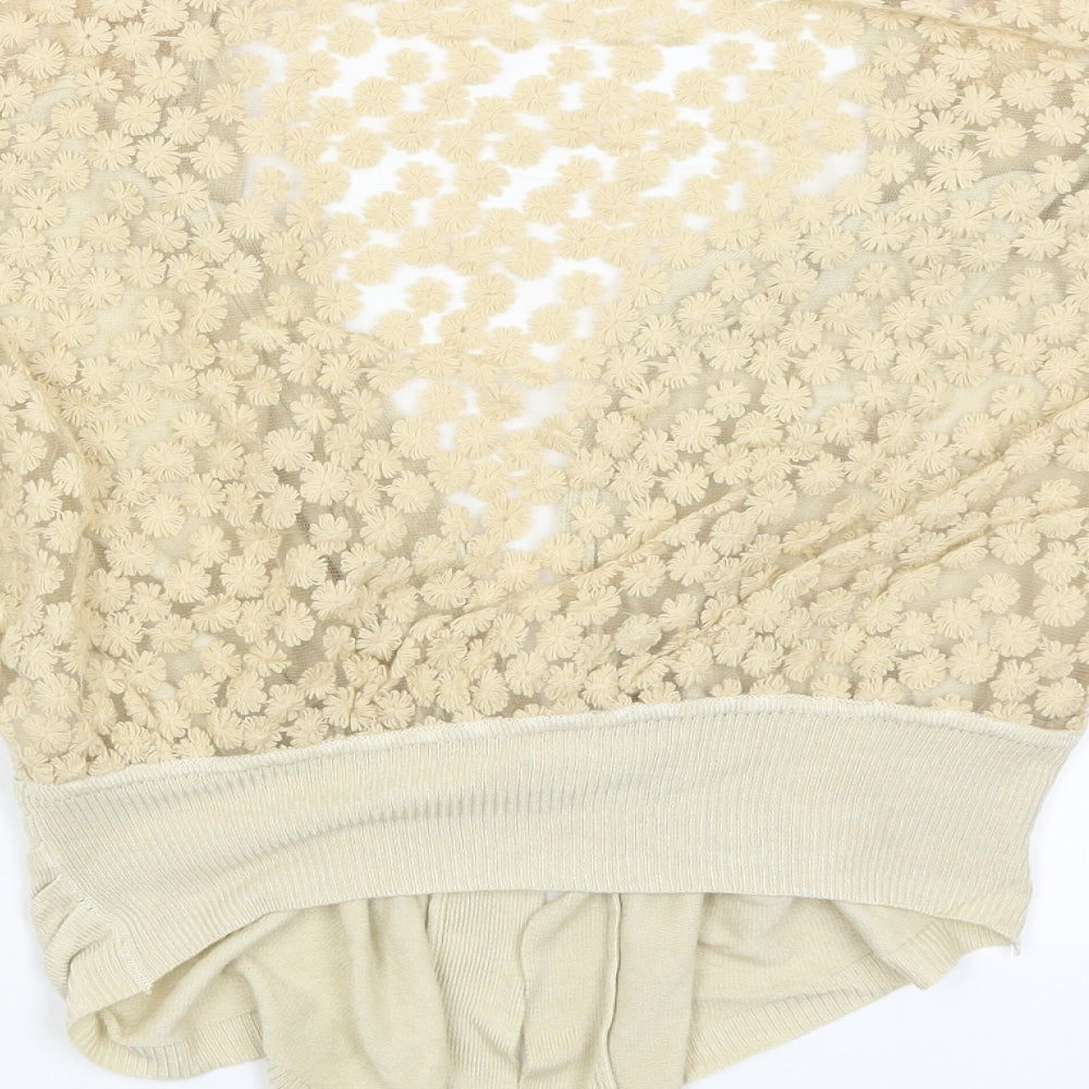 Mixumi Womens Gold   Wrap Jumper Size M