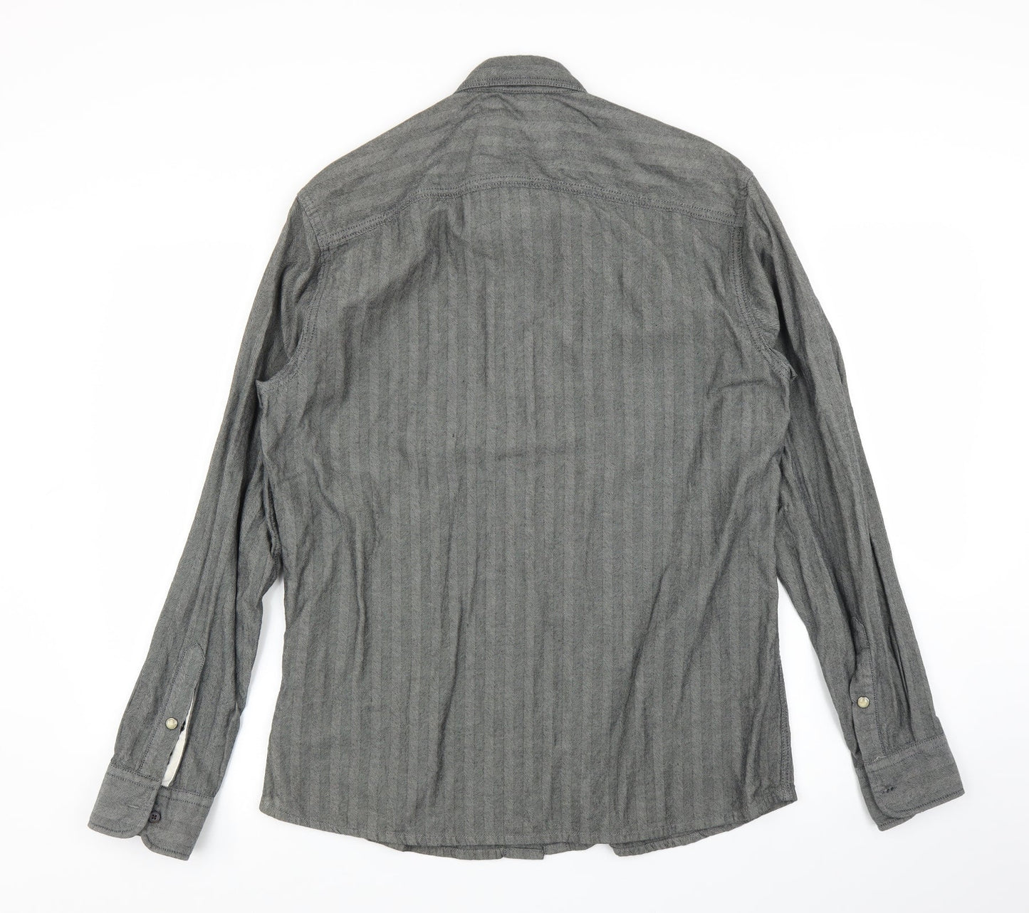 M&S Mens Grey    Button-Up Size M
