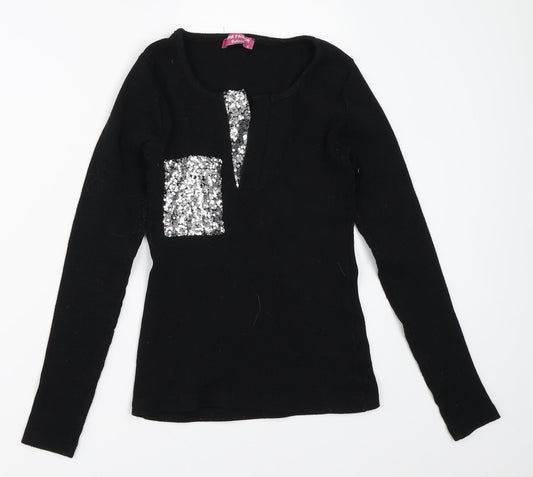 Dima Fashion Womens Black   Pullover Jumper Size S