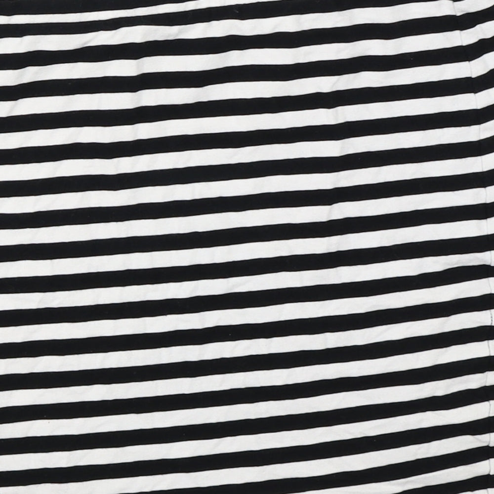 H&M Womens Black Striped  Mini Skirt Size S