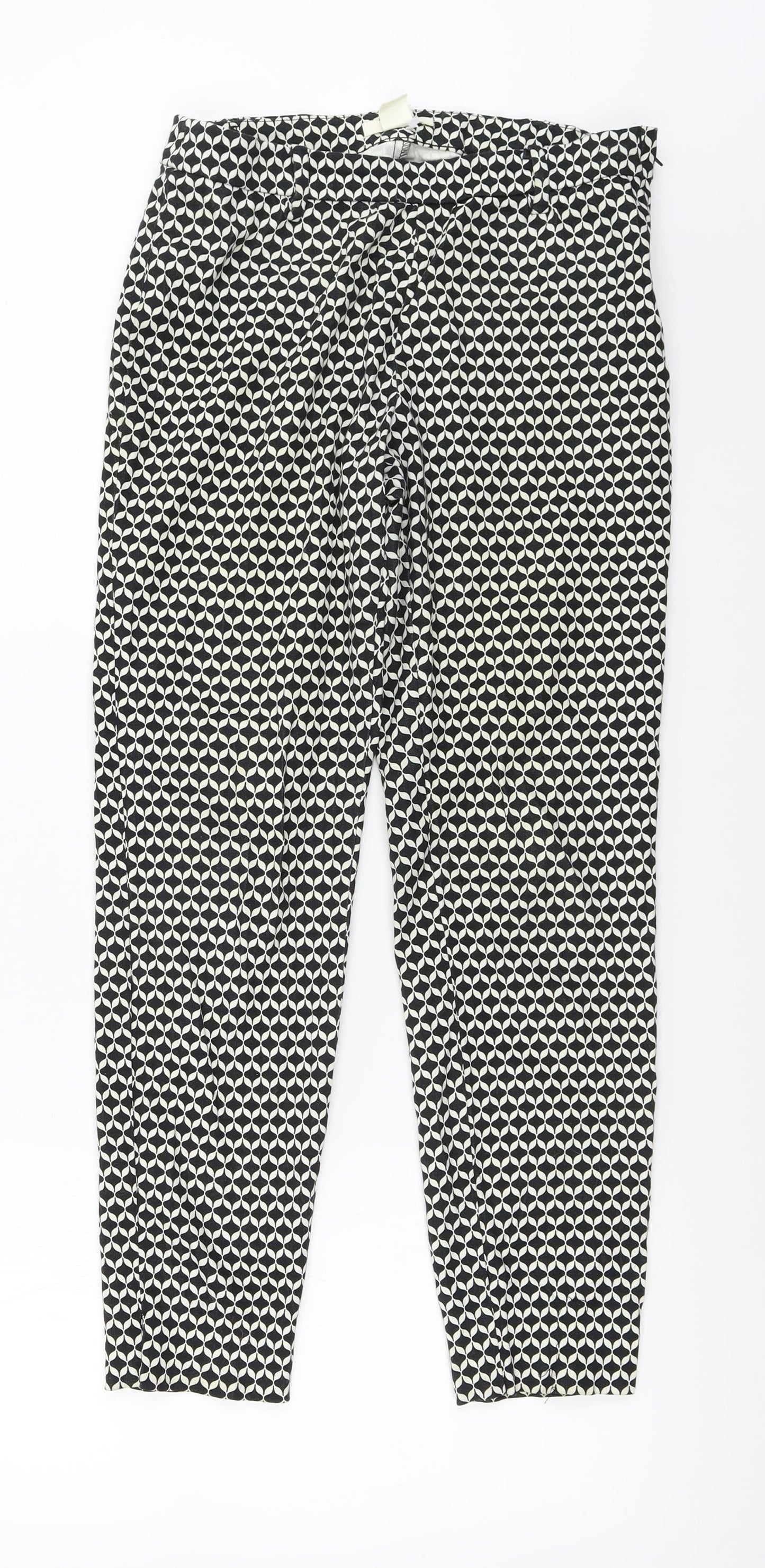 H&M  Womens White   Trousers  Size 4 L25 in