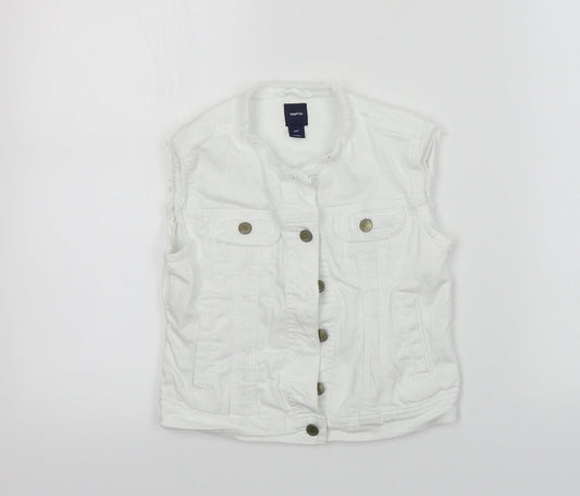 Gap  Girls White   Gilet Coat Size S
