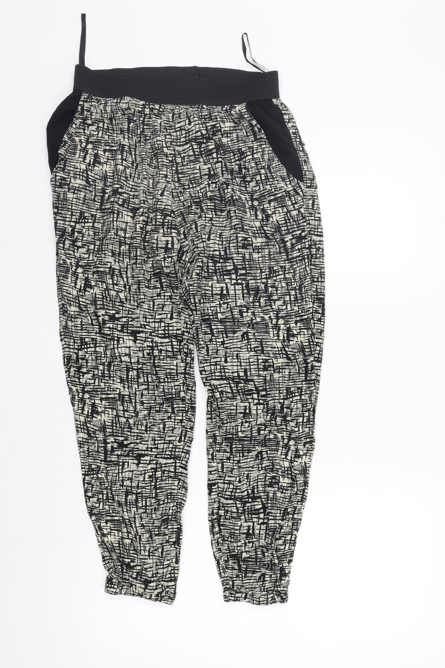 River Island Womens Beige Geometric  Jegging Trousers Size 8 L33 in