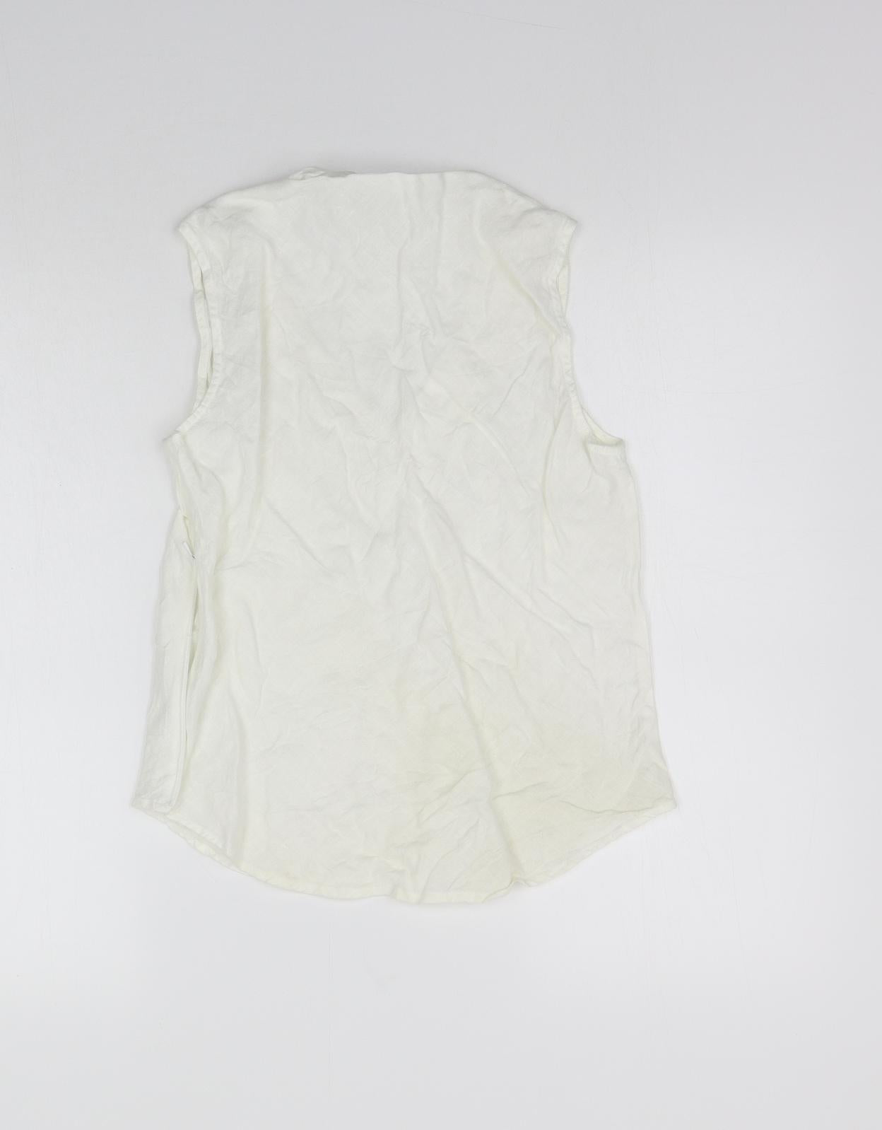 H&M Womens White    Polo Size 12  - washable mark