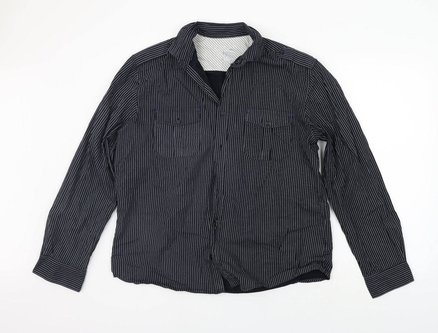 NEXT Mens Black Polka Dot   Button-Up Size XL