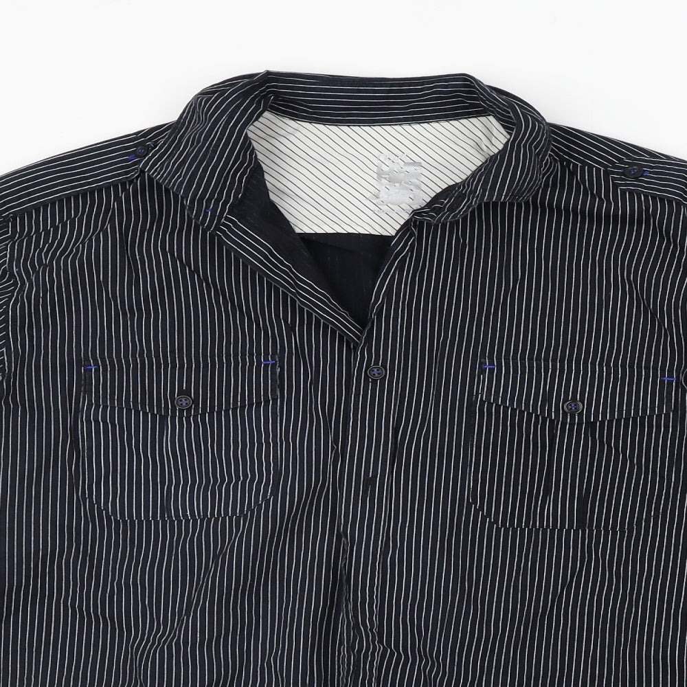 NEXT Mens Black Polka Dot   Button-Up Size XL