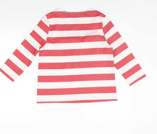 Marks and Spencer Womens Red Striped  Pullover Jumper Size 10