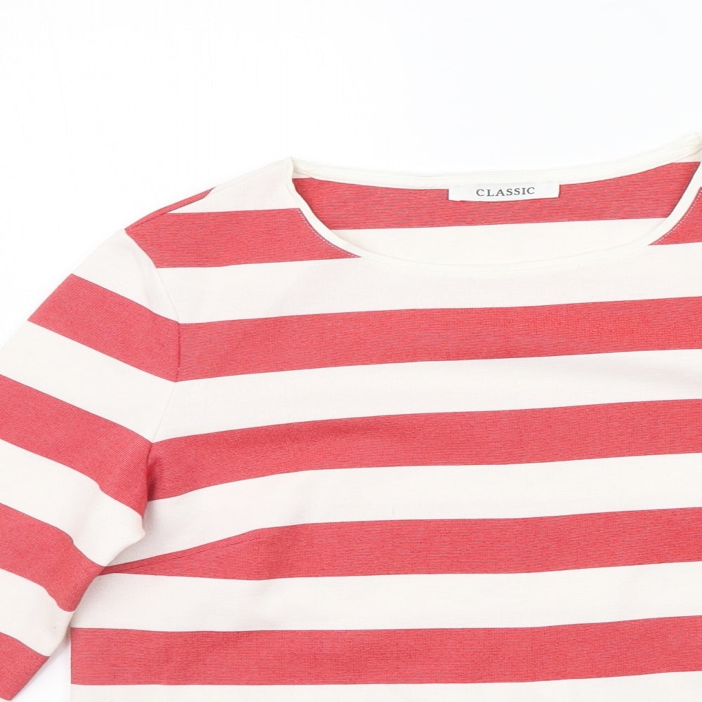 Marks and Spencer Womens Red Striped  Pullover Jumper Size 10