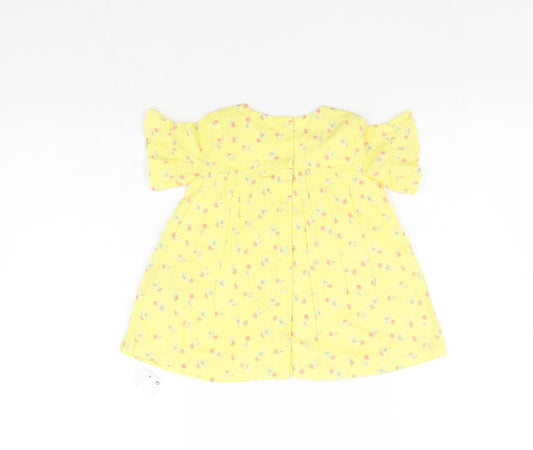 Marks and Spencer Boys Yellow Floral  A-Line  Size 3-6 Months