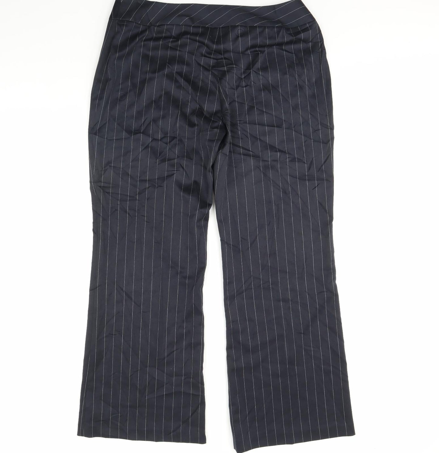 NEXT Womens Blue Striped  Dress Pants Trousers Size 18 L30 in