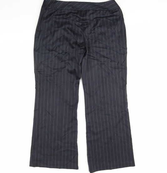 NEXT Womens Blue Striped  Dress Pants Trousers Size 18 L30 in