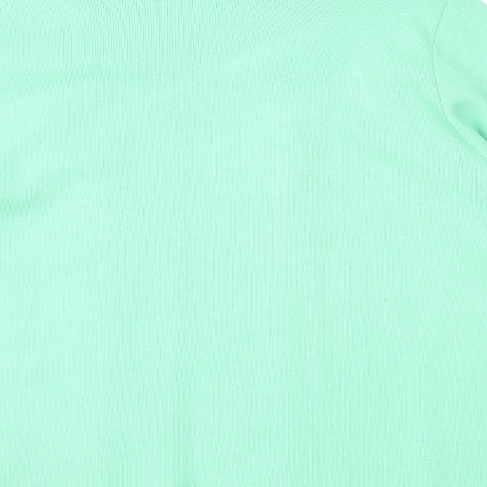 Impressions Womens Green Striped  Pullover Jumper Size L