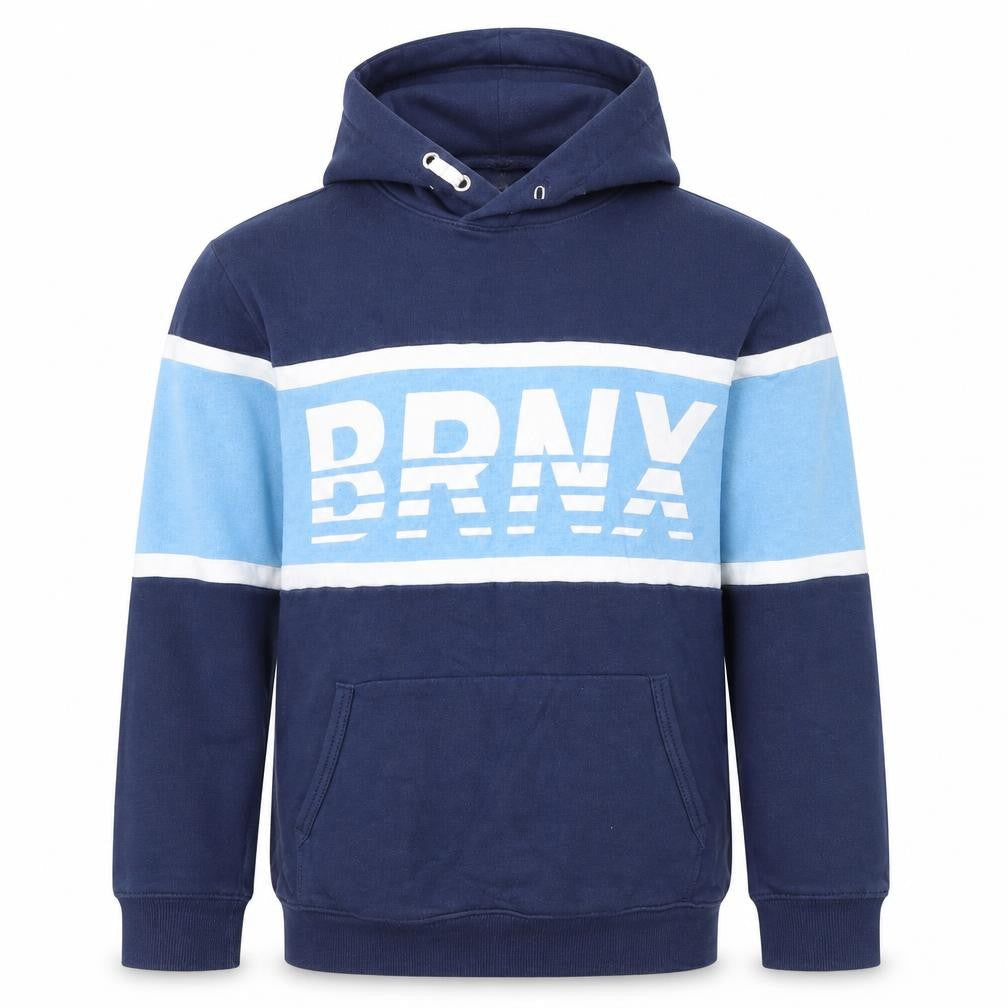 H&M Girls Blue Colourblock  Pullover Hoodie Size 11-12 Years