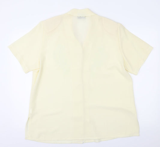 Adam Womens Yellow   Basic Blouse Size 18