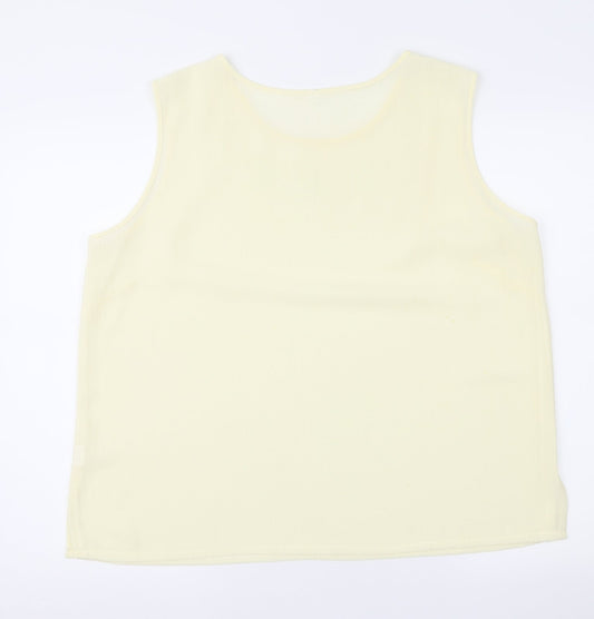 Adam Womens Yellow   Basic Blouse Size 18
