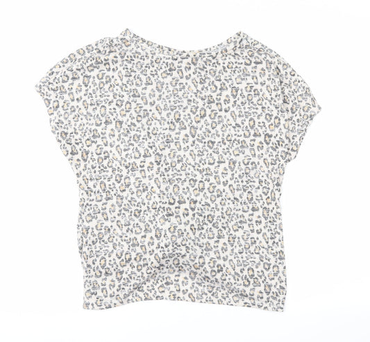 New Look Womens Beige Animal Print  Basic Blouse Size M