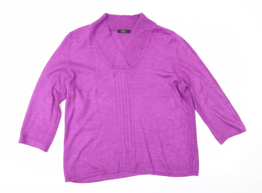 Bonmarché Womens Purple   Pullover Jumper Size S