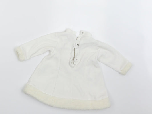 COCO Girls White   A-Line  Size 3-6 Months