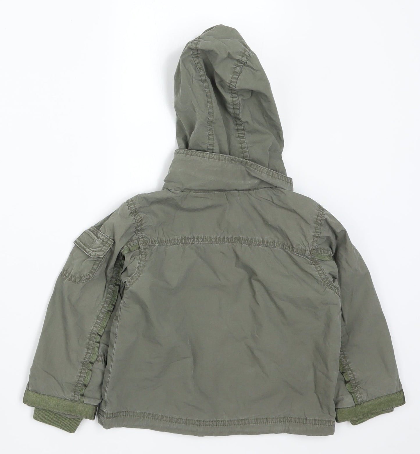 Mini Mode Boys Green   Basic Coat Coat Size 18-24 Months