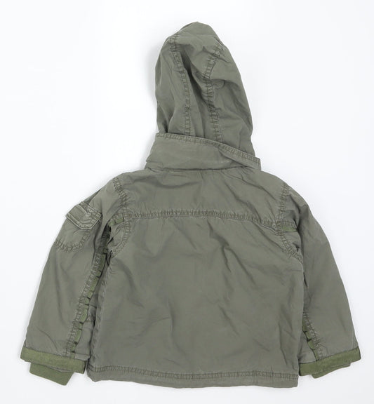 Mini Mode Boys Green   Basic Coat Coat Size 18-24 Months