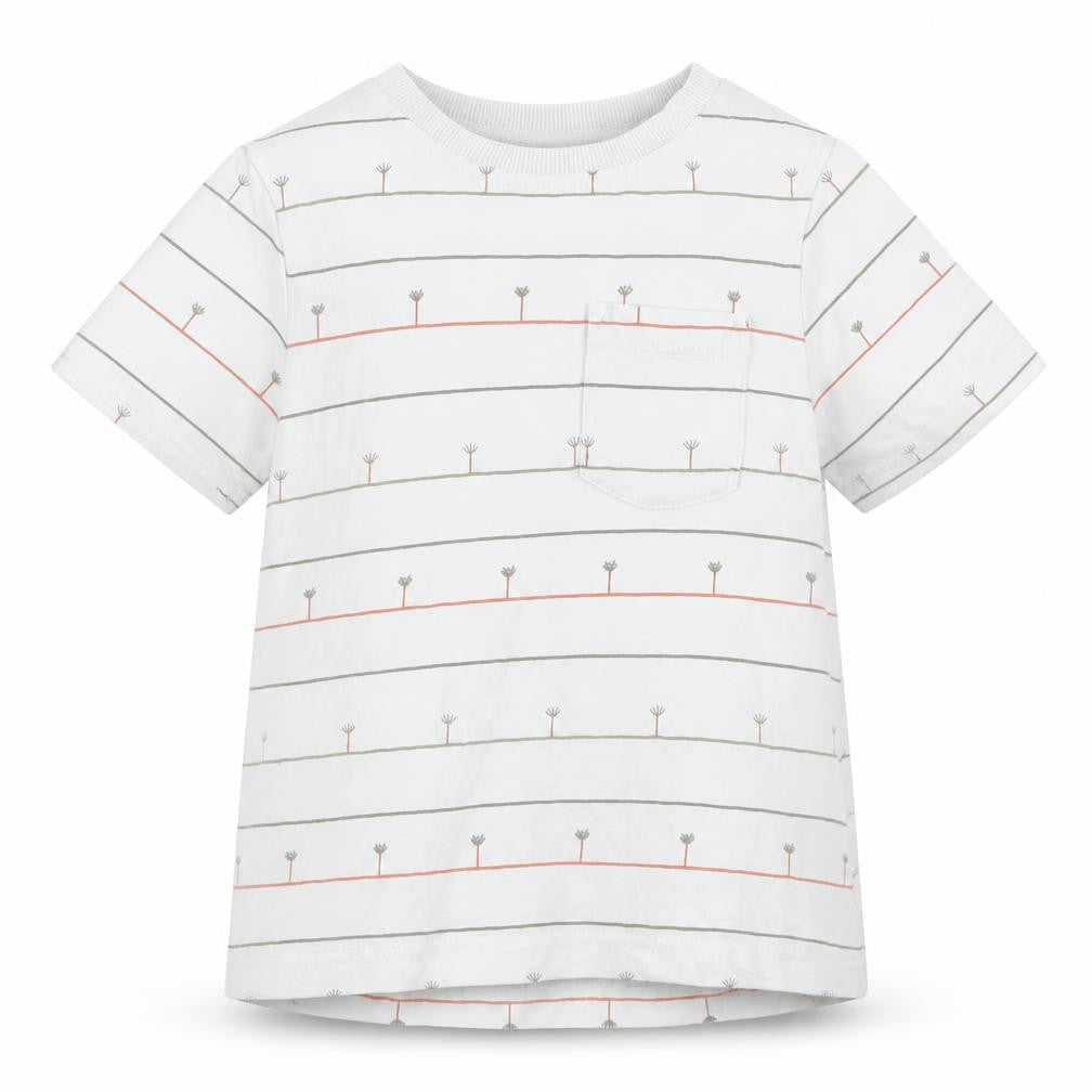 George Boys Blue Striped  Basic T-Shirt Size 12-18 Months  - Trees