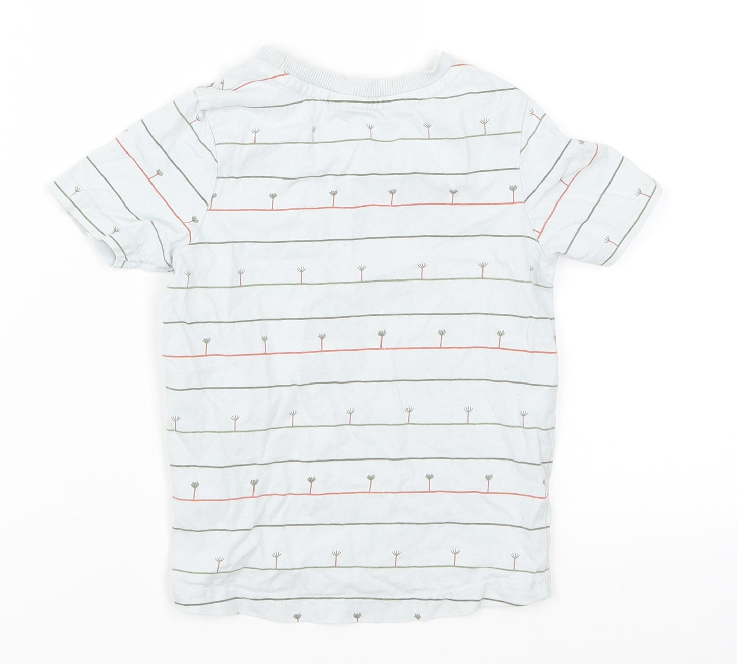 George Boys Blue Striped  Basic T-Shirt Size 12-18 Months  - Trees