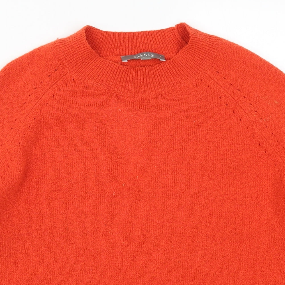 Oasis Womens Red  Knit Pullover Jumper Size S