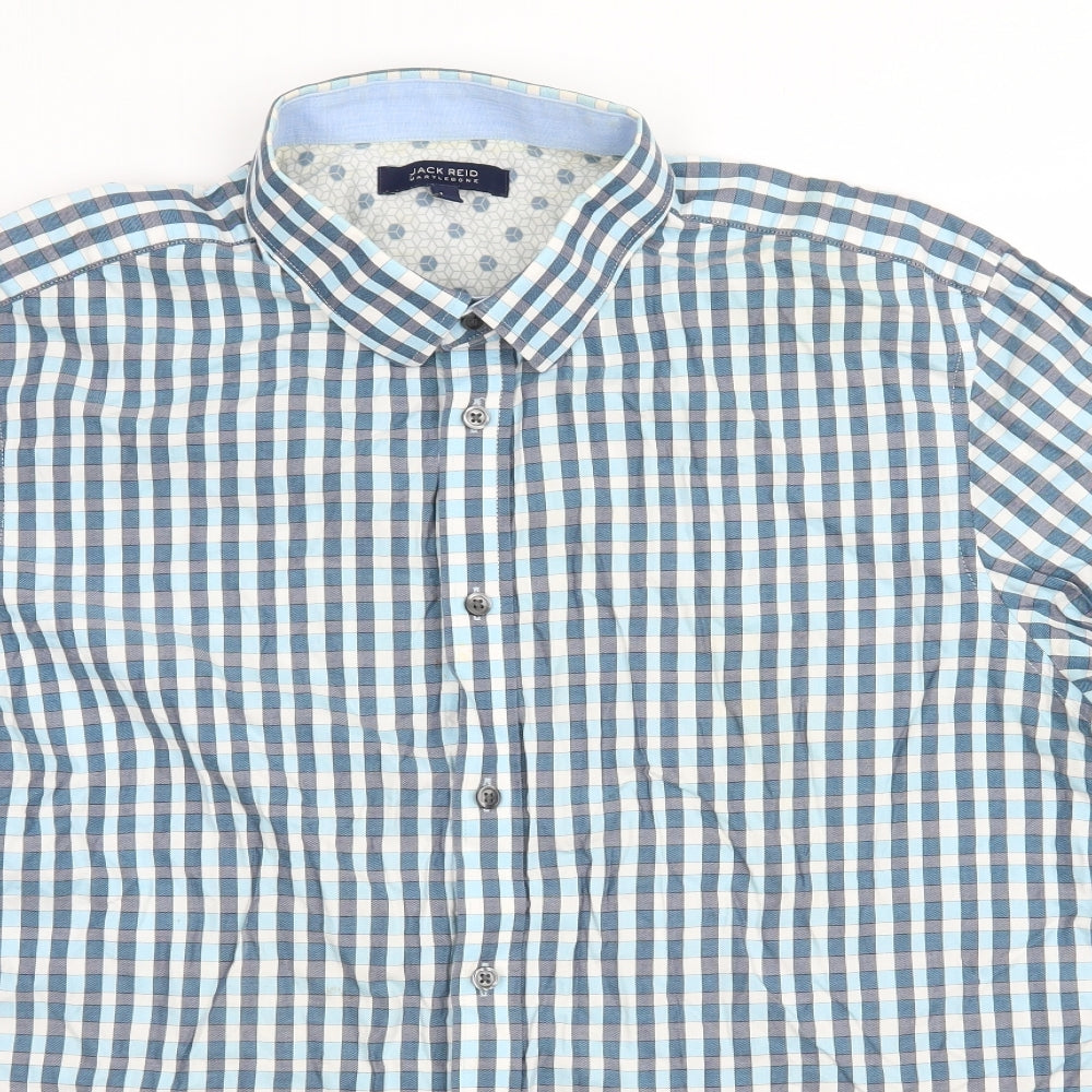 Jack Reid Mens Blue    Button-Up Size L