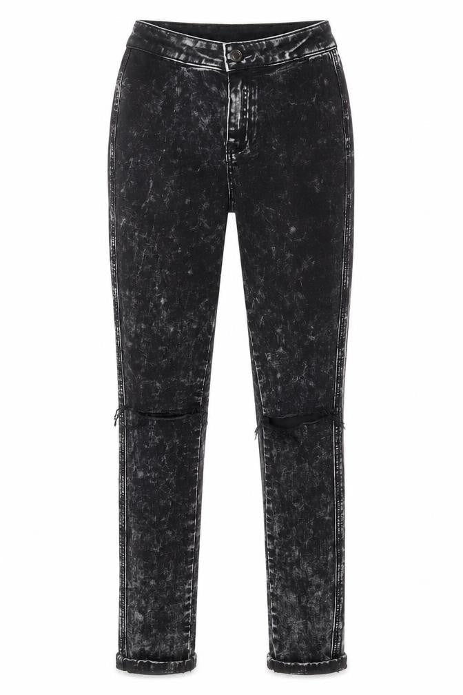 New Look Girls Black  Denim Skinny Jeans Size 13 Years - Distressed