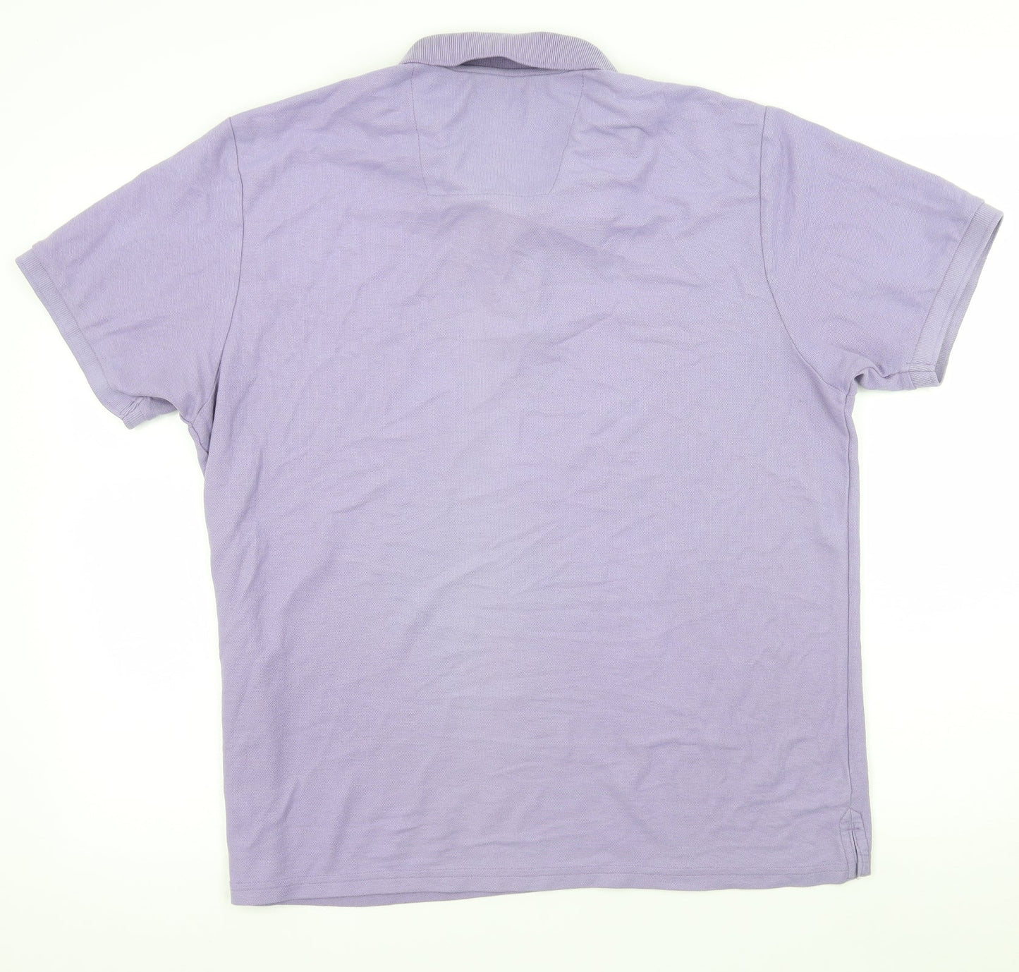Atlantic Bay Mens Purple Batik Jersey  Polo Size L