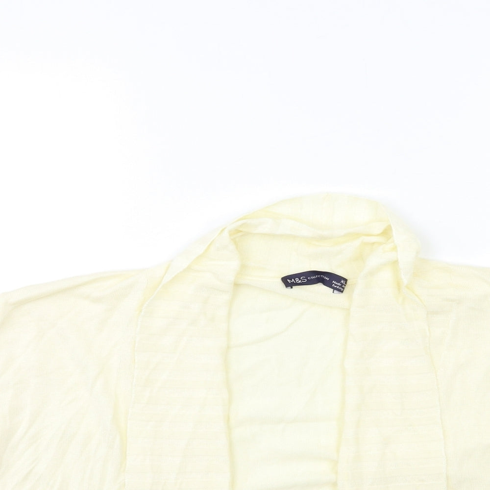 Marks and Spencer Womens Beige  Knit Cardigan Jumper Size XL