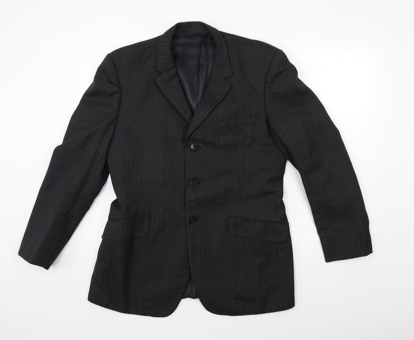 Preworn Mens Black   Jacket Suit Jacket Size 38
