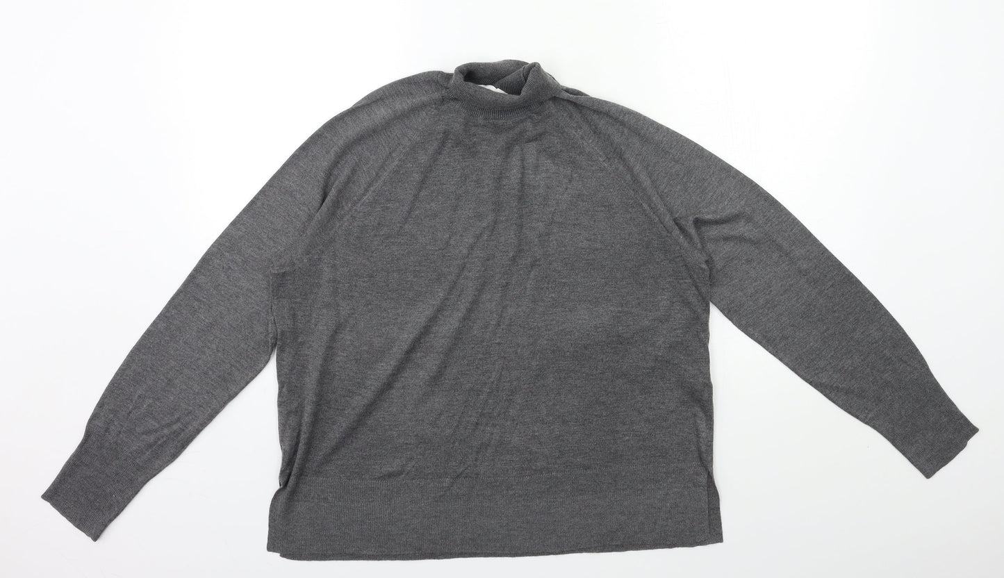 Zara Womens Grey  Knit Pullover Jumper Size S