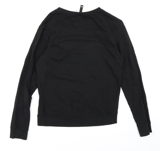 Divided Womens Black   Pullover Sweatshirt Size XS  - Christmas Candy Canes