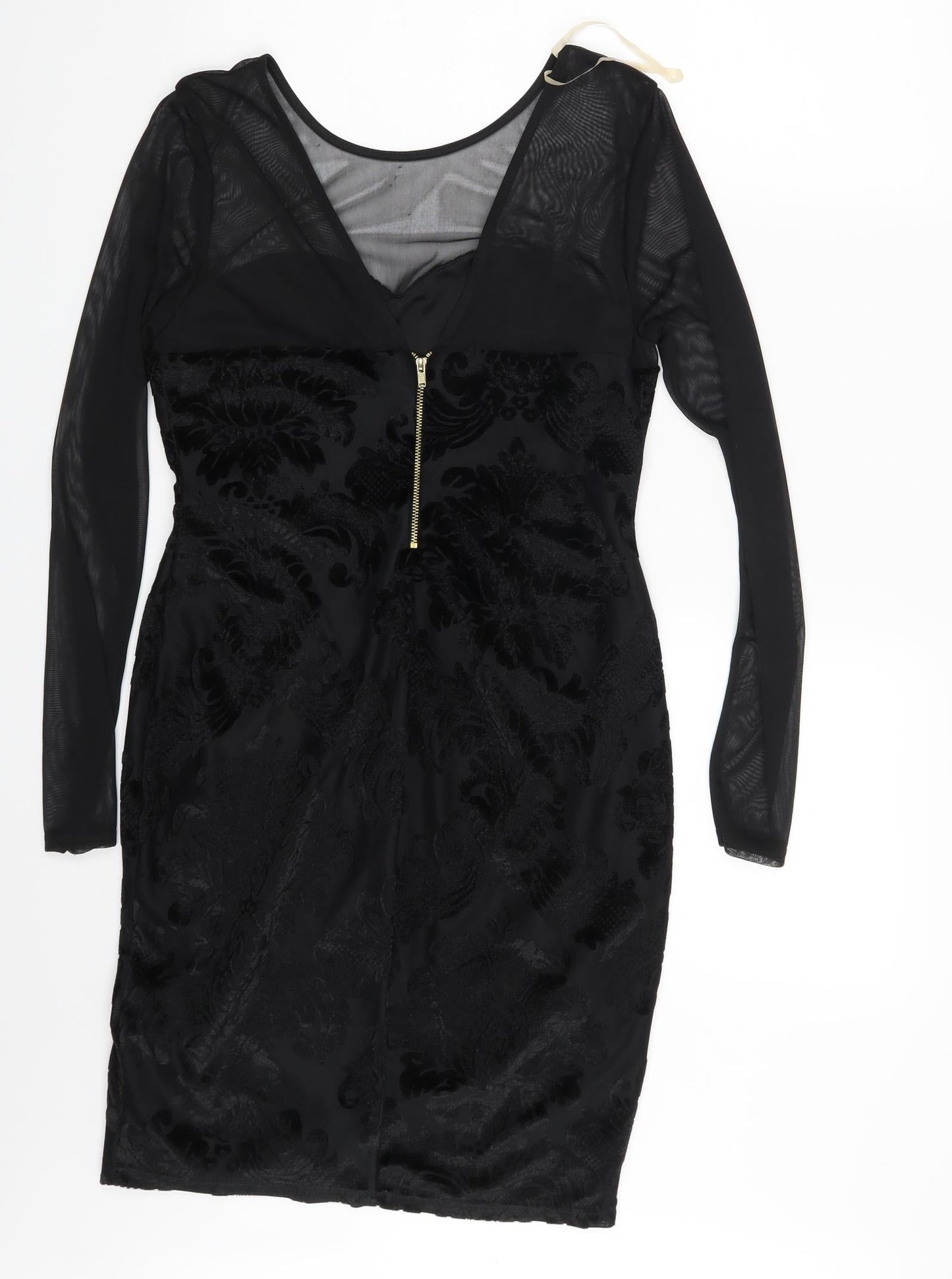 INTERNACIONALE  Womens Black Paisley  Fit & Flare  Size 12
