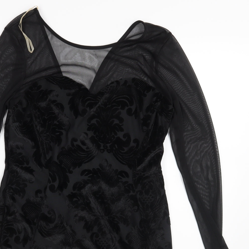 INTERNACIONALE  Womens Black Paisley  Fit & Flare  Size 12