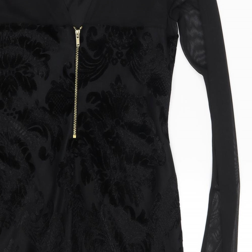 INTERNACIONALE  Womens Black Paisley  Fit & Flare  Size 12