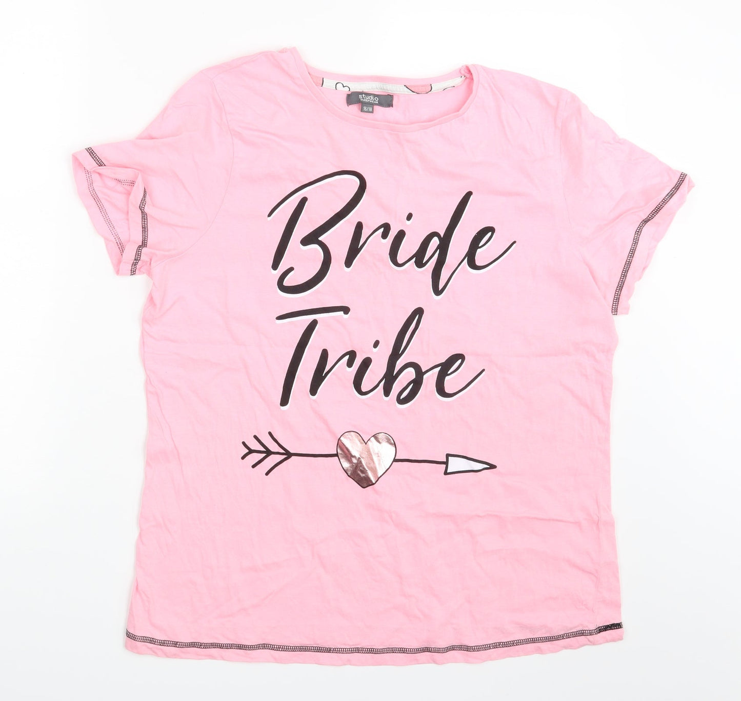 Studio Sleepwear   Womens Pink   Basic T-Shirt Size 16  - Bride Tribe