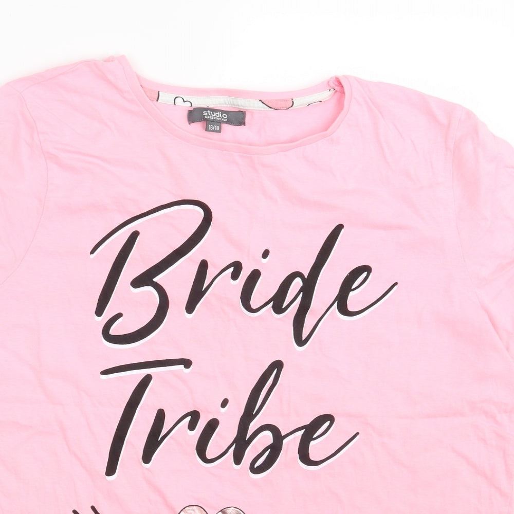 Studio Sleepwear   Womens Pink   Basic T-Shirt Size 16  - Bride Tribe