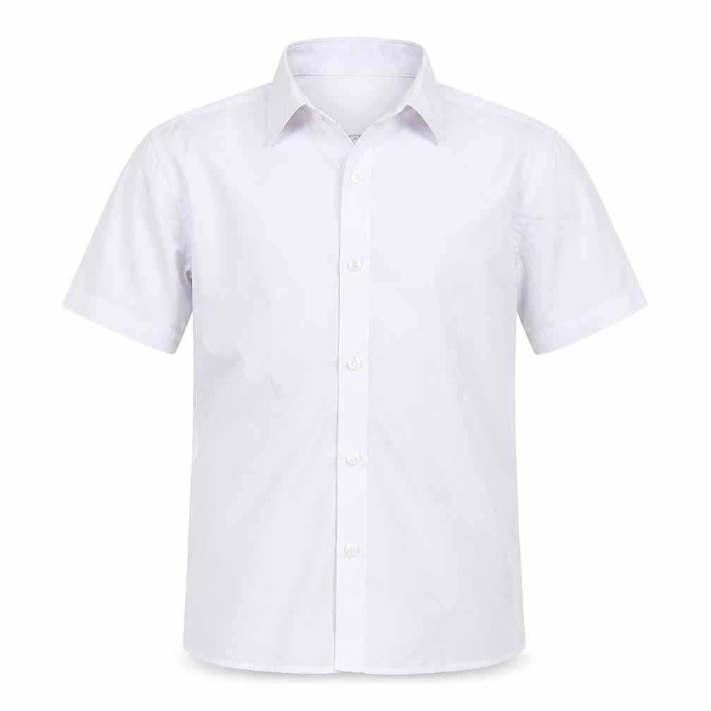 M&S Boys White   Basic Button-Up Size 7-8 Years  - School Wear