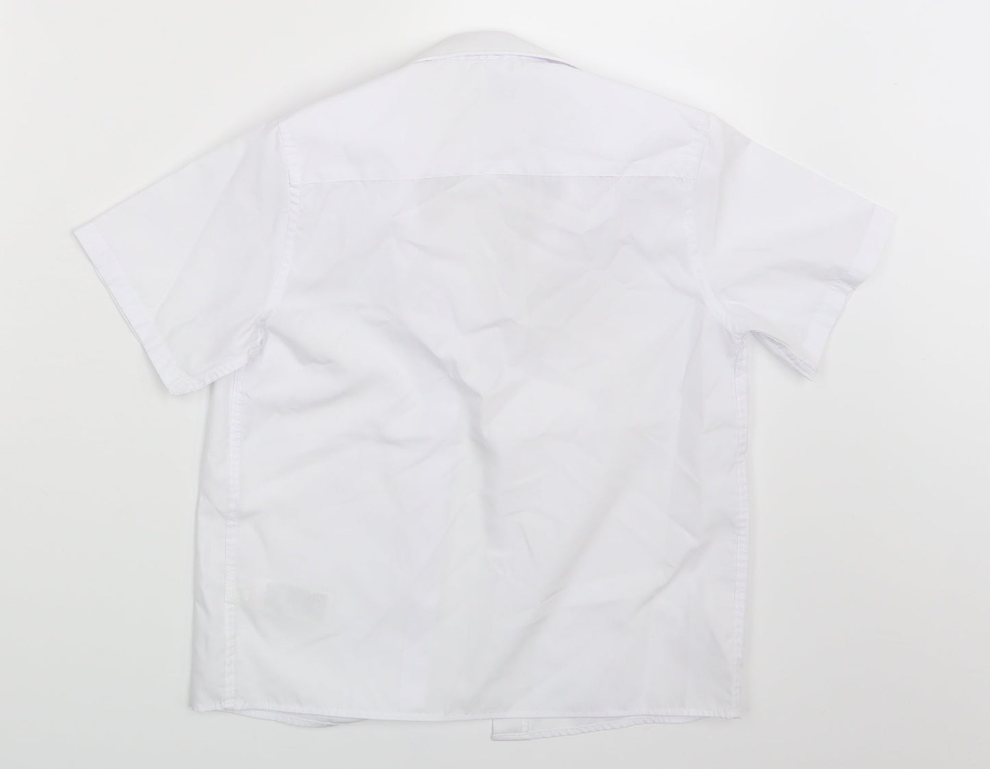 M&S Boys White   Basic Button-Up Size 7-8 Years  - School Wear