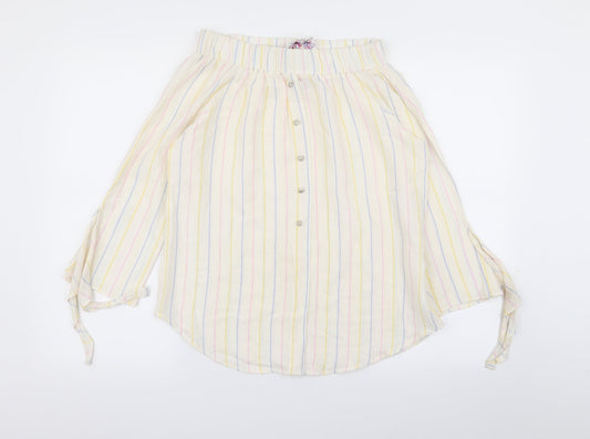 actuel Womens Multicoloured Striped  Basic Blouse Size M
