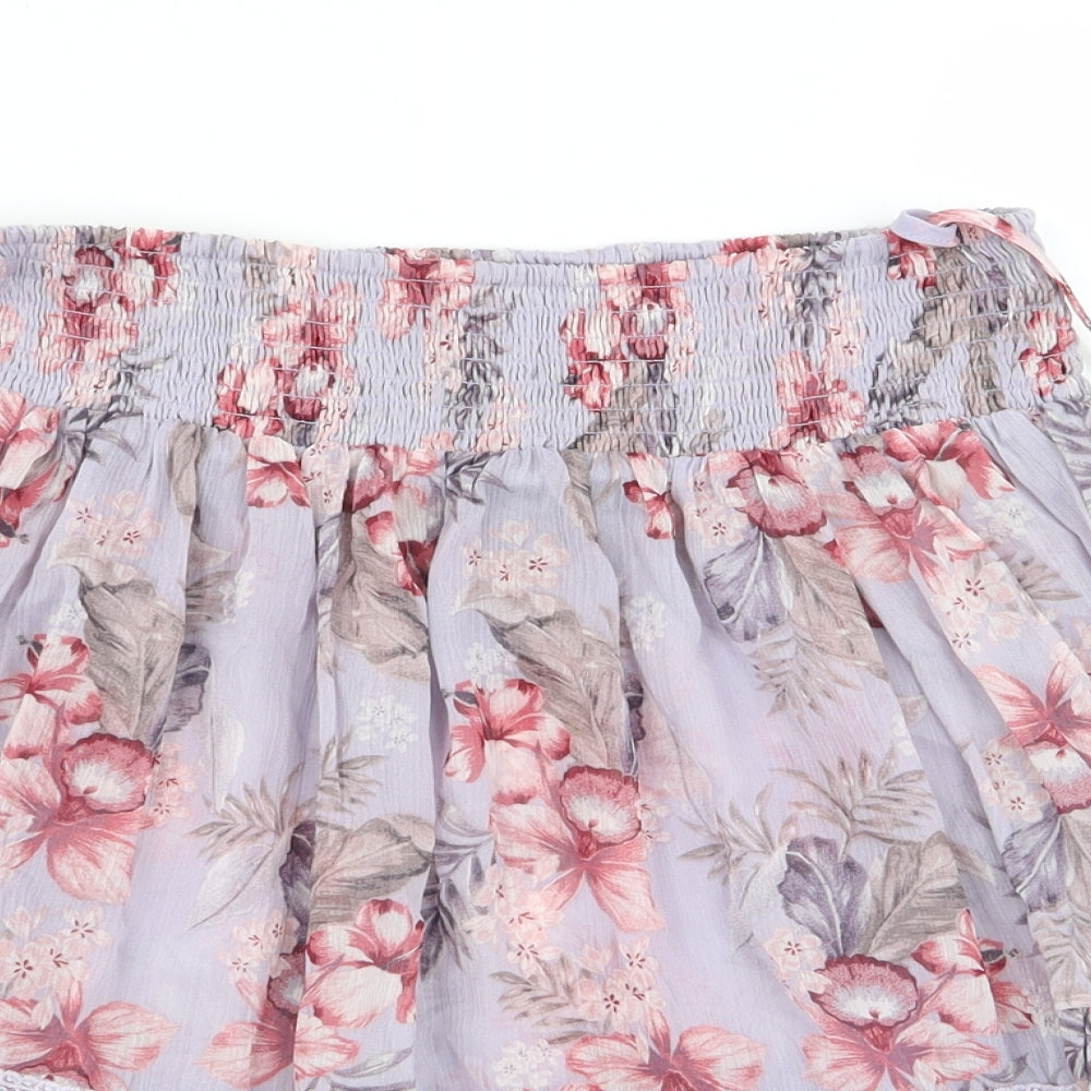 New Look Womens Purple Floral  Basic Blouse Size 8
