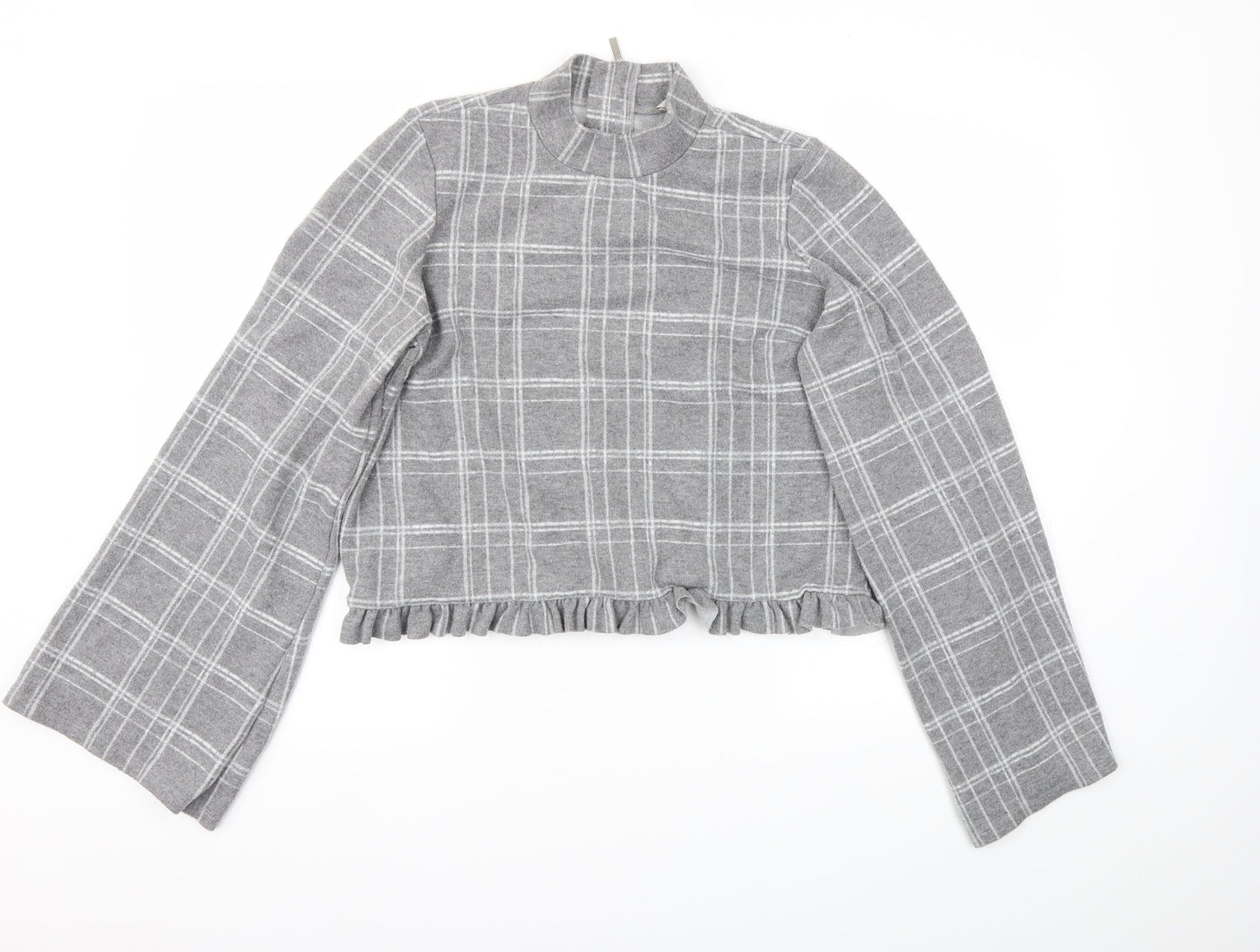 River Island Womens Grey Check  Pullover Jumper Size 12