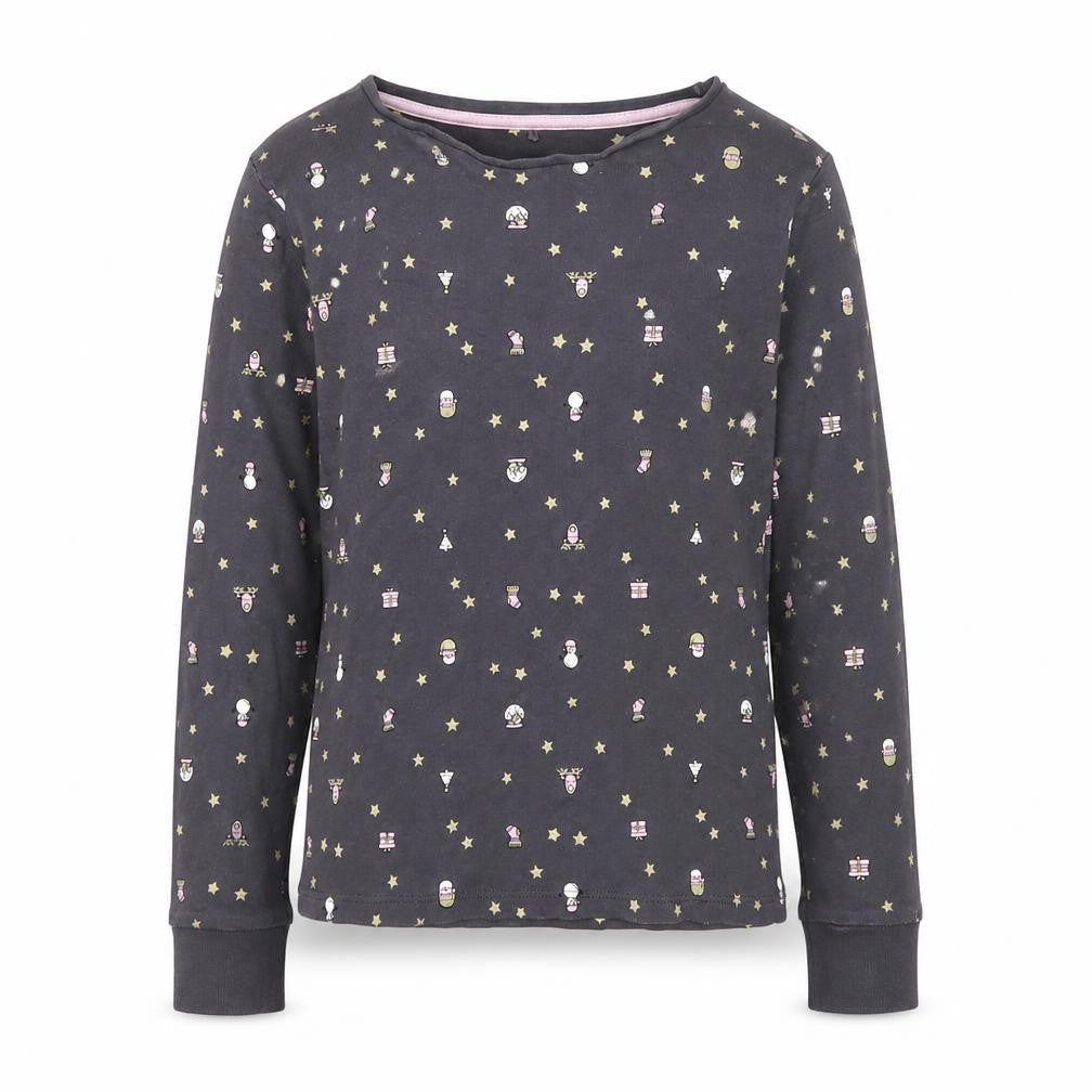 George Girls Grey Animal Print  Top Pyjama Top Size 10-11 Years