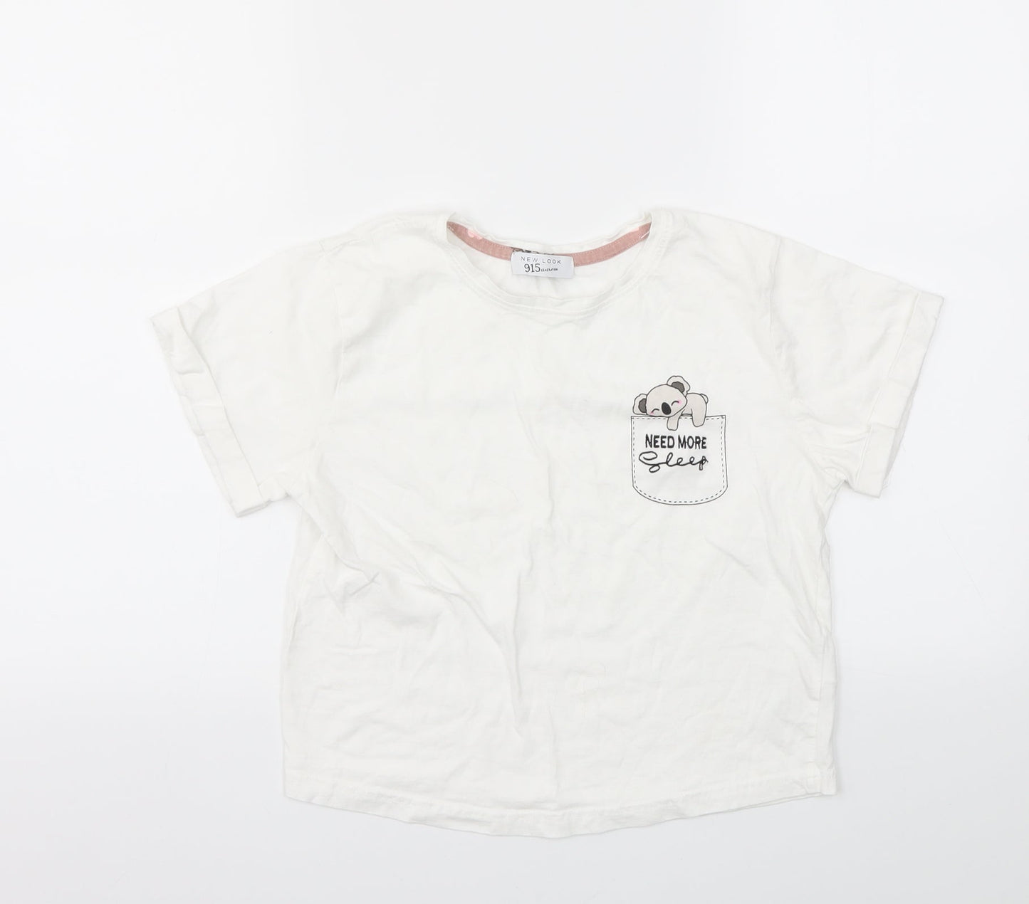 New Look Girls White   Basic T-Shirt Size S