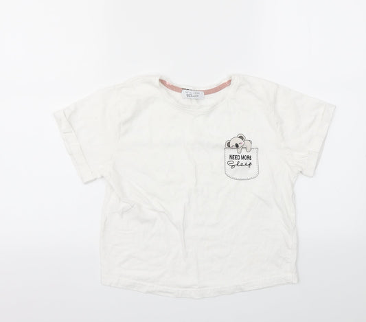 New Look Girls White   Basic T-Shirt Size S