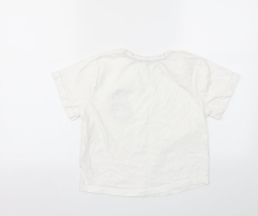 New Look Girls White   Basic T-Shirt Size S